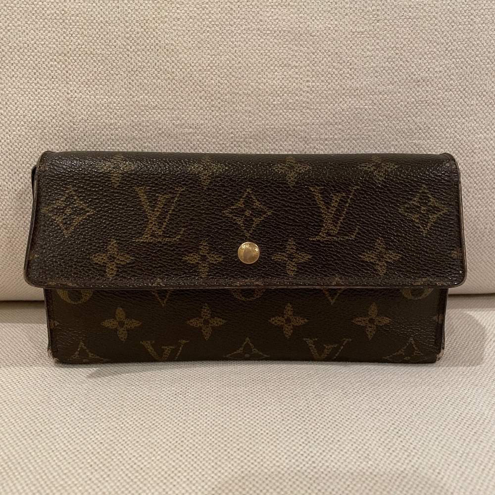 Louis Vuitton Monogram Brown Porte Tresor International Long Wallet LV